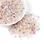 Frosted Glass Seed Beads, Round Hole, Bicone, with Gold Powder, Mixed Color, 4.5x3.5~4mm, Hole: 1.1mm, about 6428pcs/pound(SEED-N012-01A)