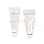 Brass Snap on Bails, Cadmium Free & Lead Free, 925 Sterling Silver Plated, 13x8x5mm(KK-R149-07S)