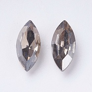 Imitation Austrian Crystal Glass Rhinestone, Grade A, Pointed Back & Back Plated, Horse Eye, Satin, 10x5x3mm(RGLA-K007-5X10-001SA)
