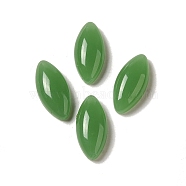 Glass Cabochons, Imitation Gemstone, Horse Eye, Sea Green, 15x7x4mm(GLAA-B017-05B)