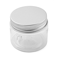 Plastic Empty Cosmetic Containers, with Aluminum Screw Top Lids, Clear, 5.05x4cm(CON-XCP0002-42)