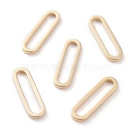 Brass Linking Rings, Long-Lasting Plated, Oval, Real 24K Gold Plated, 15x4.5x1mm, Inner Diameter: 12.5x2.5mm(X-KK-Y003-04B-G)