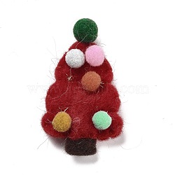 Wool Felt Display Decorations, Christmas Tree, Dark Red, 79x46x13mm(DIY-K050-07A)