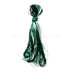 Real Silk Embroidery Threads, Friendship Bracelets String, 8 Colors, Gradient color, Dark Green, 1mm, 20m/bundle, 8 bundles/set(OCOR-D012-01R)