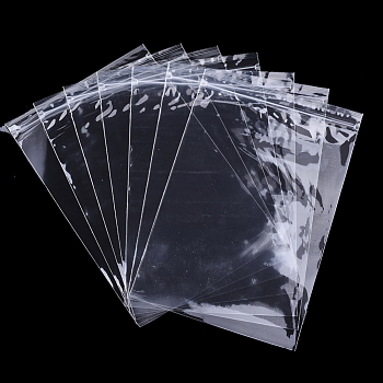 Polypropylene Zip Lock Bags, Top Seal, Resealable Bags, Self Seal Bag, Rectangle, Clear, 26.1x17cm, Unilateral Thickness: 2 Mil(0.05mm), Inner Measure: 24.4x17cm