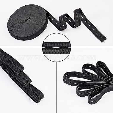 Flat Elastic Cord/Bands with Buttonhole(OCOR-FG0001-02B)-5