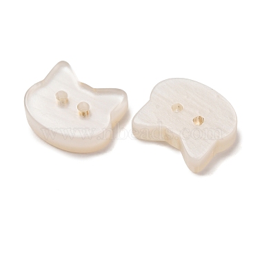 2 boutons de r&eacute;sine -hole(RE-CBA1807-03G)-2