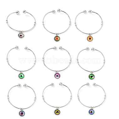 Mixed Color 304 Stainless Steel Cuff Bangles