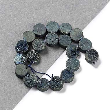 Electroplated Natural Druzy Agate Beads Strands(G-M433-01D)-2