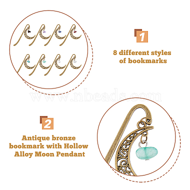 1 Set Tibetan Style Alloy Hook Bookmarks(AJEW-FH0003-72A)-5