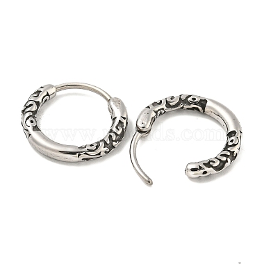 316 Surgical Stainless Steel Hoop Earrings(EJEW-D096-12AS-04)-2