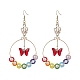 Glass Beads Pendant Dangle Earring(EJEW-MZ00137)-1