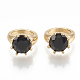 Brass Cubic Zirconia Charms(ZIRC-Q019-011G-01)-1