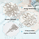 2Pcs Crystal Rhinestone Flower Link Bracelet(BJEW-FG0001-02)-4