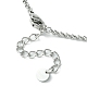 Rings 304 Stainless Steel with Rhinestone Pendant Necklace with Rolo Chains(AJEW-Z025-02)-3