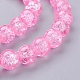 1Strand Hot Pink Transparent Crackle Glass Round Beads Strands(X-CCG-Q001-10mm-02)-3