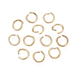 304 Stainless Steel Open Jump Rings, Ion Plating(IP), Long-Lasting Plated, Round, Real 18K Gold Plated, 8x1mm, Inner Diameter: 6mm, 18 Gauge, About 94pcs/bag(STAS-Q113-8x1.0mm-02G)
