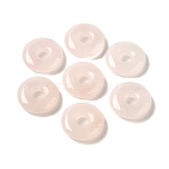 Natural Rose Quartz Pendants, Donut/Pi Disc Charms, 15~16x4~5mm, Hole: 4~5mm(G-C066-02J)