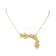 Butterfly Pendant Necklaces, Brass Cable Chain Necklaces for Women, Golden, 17.28 inch(439mm)(NJEW-JN04737-02)