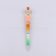Plastic Ball-Point Pen, Beadable Pen, for DIY Personalized Pen, Book, 145mm(WG24068-02)