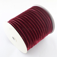 1/2 inch Single Face Velvet Ribbon, Dark Red, 1/2 inch(12.7mm), about 100yards/roll(91.44m/roll)(OCOR-R019-12.7mm-135)
