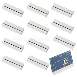 Gorgecraft 12Pcs Wood Name Card Place Card Holders, Table Number Holders, White, 81x25x15mm(ODIS-GF0001-06A)