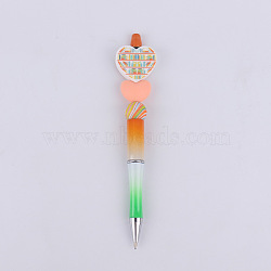 Plastic Ball-Point Pen, Beadable Pen, for DIY Personalized Pen, Book, 145mm(WG24068-02)