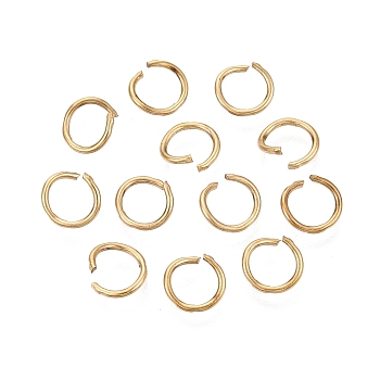 304 Stainless Steel Open Jump Rings, Ion Plating(IP), Long-Lasting Plated, Round, Real 18K Gold Plated, 8x1mm, Inner Diameter: 6mm, 18 Gauge, About 94pcs/bag