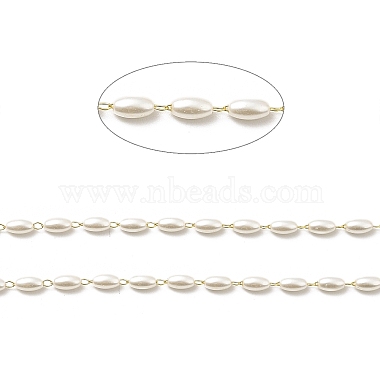 Handmade Oval Plastic Beaded Chains(CHS-I019-10G-01)-2