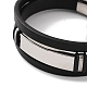 Men's Braided Black PU Leather Cord Multi-Strand Bracelets(BJEW-K243-06P)-2