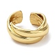 Rack Plating Brass Criss Cross Open Cuff Rings for Women(RJEW-Q777-04G)-2