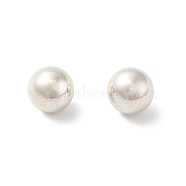 925 Sterling Silver Beads, No Hole, Round, Silver, 3mm(STER-Z008-01C)