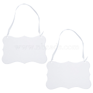 Acrylic Hanging Plate, with Satin Ribbon, Rectangle, Clear, 225x147x2mm, Hole: 5mm(DIY-WH0240-74)