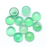 Natural Green Onyx Agate Cabochons, Half Round, 6x3~3.5mm(X-G-P393-R04-6mm)