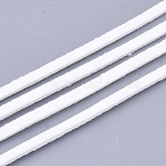 Faux Suede Cord, Faux Suede Lace, White, 2.5~2.8x1.5mm, about 1.09 yards(1m)/strand(LW-R023-2.8mm-17)