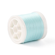 Luminous Polyester Cords, Round, Pale Turquoise, 0.1mm, about 109.36 Yards(100m)/Roll(OCOR-WH0071-010L)