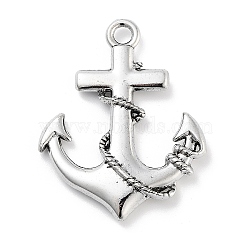 Tibetan Style Alloy Pendants, Anchor & Helm, 45x35.5x5.5mm, Hole: 3.5mm(FIND-U006-13AS-06)