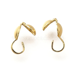 Brass Bead Tips, Cadmium Free & Lead Free, Lasting Plated, Real 18K Gold Plated, 7.5x3.5mm, Hole: 0.8mm(KK-Q043-14G)