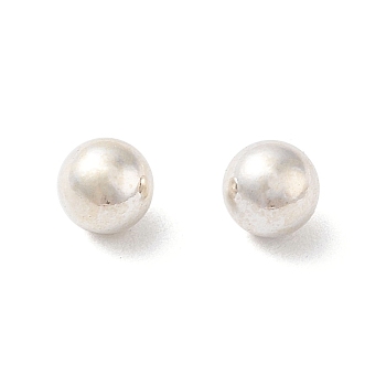 925 Sterling Silver Beads, No Hole, Round, Silver, 3mm