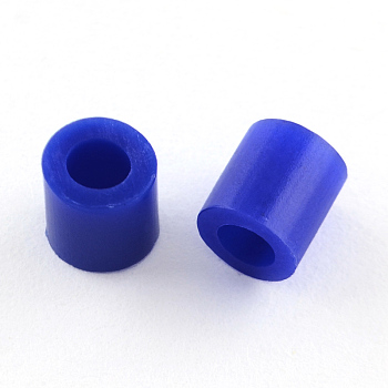 Melty Mini Beads Fuse Beads Refills, Tube, Medium Blue, 3~3.3x2.5~2.6mm, about 40000pcs/500g