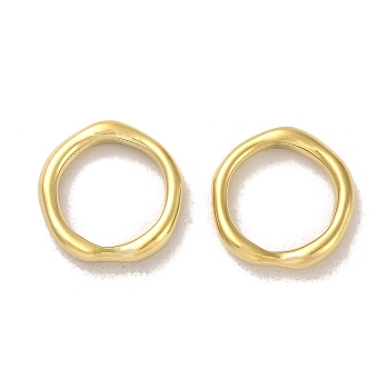 304 Stainless Steel Linking Rings, Ring, Real 14K Gold Plated, 13.5x2.5mm, Inner Diameter: 10mm