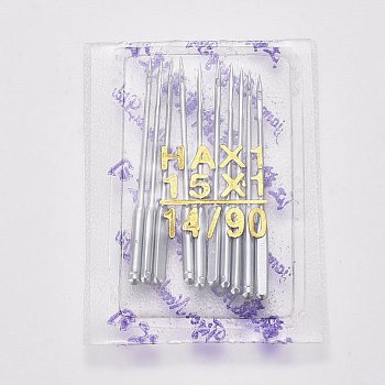 Home Sewing Machine Needles, Silver, Size 90/14, 37.9mm