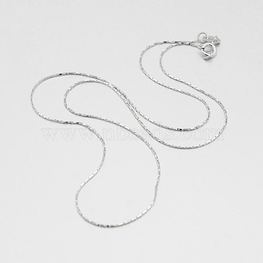 Rhodium Plated 925 Sterling Silver Coreana Chain Necklaces(X-STER-M086-17A)-2