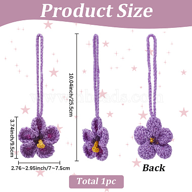 1Pc Polyester Flower Pendant Decorations(HJEW-SC0003-02C)-2