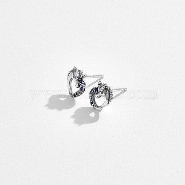 Anti-Tarnish Rhodium Plated 925 Sterling Silver Stud Earrings(STER-BB72164)-5