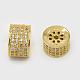 Brass Micro Pave Cubic Zirconia Beads(ZIRC-F001-85G)-1