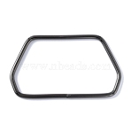 Iron Bag Handles, Trapezoidal Hexagon, for Purse Making Accessories, Gunmetal, 6.5x11.4x0.5cm, Inner Diameter: 5.8x10.5cm(FIND-WH0046-15A)