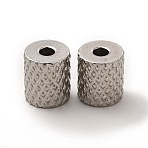 Non-Tarnish 201 Stainless Steel Beads, Column, Stainless Steel Color, 7x6mm, Hole: 1.5mm(X-STAS-M089-10P)