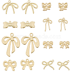 32Pcs 8 Styles Alloy Pendants, Bowknot Charms, Golden, 10~33x13~26x2~5mm, Hole: 1.4~2.5mm, 4pcs/style(FIND-SC0013-65)