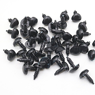 Triangle Plastic Craft Safety Screw Noses, with Shim, Doll Making Supplies, Black, 20x15mm(DOLL-PW0001-044-F02)